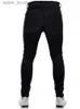 Jeans pour hommes Nouveau Design Vintage hommes mode Slim Fit Jeans pantalon noir côté rayure Denim pantalon hommes Hip Hop Streetwear Jeans taille 32 34 L230921