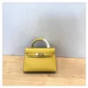 A Kaily Luxury Bag 2023 new EP second generation bag head layer leather women's lock buckle mini square palm print