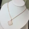 Collana 25 mm trifoglio gioielli maglione oro rosa 18 carati placcato argento lusso per le donne vacanze YGY8