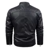 Mens Leather Faux Men Winter Fleece Warm Jacket Diagonal Zipper Motorcycle Coats Fashion Biker PU Jackets Slim Overcoat 230921