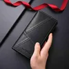 Money Clips Men's Wallet Soild Color Retro Long Clutch Bag Leather Business Card Holder Coin Purse Money Clip with Jeep Letter Luxury Bag Q230921