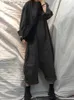 Tute da donna Pagliaccetti Tuta da donna 2022 Pagliaccetto oversize Donna Casual Solido Colletto alla coreana Tasche larghe Tuta Autunno Vintage Pantaloni larghi a gamba L230921