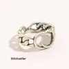 Полоса Rings Diamond Ring Band Luxury Designer Cluster Cluster Ring Silver Letter Band Ring Mens и женская модная марка