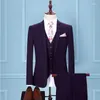 Men's Suits 4XL(Jacket Pants)High-end Brand High Quality Elegant Formal Business Mens Suit 2-piece Wedding Groomsmen Dress Solid Color