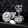 Boucles d'oreilles en argent Sterling 925 pour hommes et femmes, livraison directe, Stock Local aux états-unis, tendance, 0,5ct/1ct/2ct, Vvs Moissanite, diamant