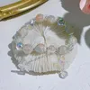 Strand Ruifan Butterfly Tassel Pendant Crack Glaze Beads Crystal For Women Girls Fashion Jewelry YBR959