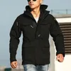 Vestes pour hommes Militaire Tactique Hommes Veste De Moto Multi-poche Sports De Plein Air Imperméable Coupe-Vent Manteau Lâche Coupe-Vent À Glissière