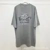 2023SS Vetements T-shirty VTM Ogabrywacza koszulka dla mężczyzn Srebrne nakładanie się litera Logo Drukuj luźne dopasowanie swobodna koszulka swobodna męska koszulka