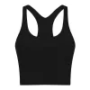 LU-117 Women Sports Bra Yoga Vest Underwear Gym Workout Running Push-Up Athletic Shock Proof Crop Tank Top Solid Fitness Clothing Designer