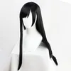 Articoli per feste FF7 Final Fantasy Tifa Lockhart Cosplay Capelli sintetici lunghi dritti resistenti al calore Carnevale di Halloween Gioco di ruolo Cappellino per parrucca gratuito