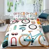 Set di biancheria da letto set di lussuoso bici 3d bici 2 3 pezzi per bambini comodo copripiumino cuscino di copertura per casa tessile singola regina king size 230921