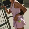 Robes décontractées Femmes Robe Short Ensemble Tennis d'été Tenue élégante Dos nu avec sangle élastique