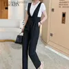 Dames Jumpsuits Rompertjes Koreaanse Mode Jumpsuit Dameskleding Zomer Hoge Taille Kantoor Dame Jumpsuits Combinaison Femme Elegante Overalls Kleding Khaki L230921