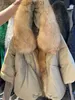 Kvinnors päls faux päls 2023 Real Fox Raccoon päls kappa huva vinterjacka kvinnor vit anka ner ytterkläder streetwear lösa överdimensionerade tjocka varma casual j230921