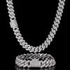 15mm 18mm 19mm hip hop jóias finas baguette diamante colar masculino prata esterlina totalmente vvs moissanite luxo cubano link chain2529