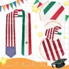 Scarves Custom Sash Graduation Personalized Stole Sashes With Mixed National Flag Gift For Graduation's Day Scarf Mix 230920