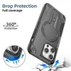 2023 Armor Design Handyhülle für iPhone 15 14 13 Pro Max, stoßfeste kabellose Lade-Magnet-Kickstand-Schutzhülle