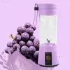 Juicers Portable Fruit Juice Blenders Summer Personal Electric Mini Bottle Home USB 6 Blades Juicer Cup Machine For Kitchen L230921