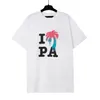 23SS Designer T-shirt de la marque de luxe Palms Angels Angel PA Vêtements Lettre de pulvérisation à manches courtes Spring Summer T-shirt Hommes et femmes Tee Tops