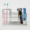 Porte-brosse à dents Porte-brosse à dents en acier inoxydable support de brosse à dents électrique étagère de rangement de dentifrice organisateur d'accessoires de salle de bain 230921