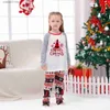 Abiti coordinati per la famiglia 2023 Abiti coordinati per la famiglia Natale Albero di Babbo Natale Stampa Indumenti da notte Pigiama genitore-figlio Set Pagliaccetto per bambini Natale Look per la famiglia Vestiti T230921