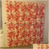 Couronnes de fleurs décoratives 40x60cm soie rose fleur mur décoration de la maison artificielle pour mariage romantique toile de fond décor 210317 Dro Dhopw