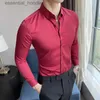 Herrenhemden, heißer Verkauf, langärmelig, Herrenhemden, einfach, passend für Business, formelle Kleidung, Slim Fit, lässig, Büro, Bluse, Homme, Übergröße, 5XL-M, L230921