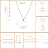 Set di gioielli designer di marchi Lettere Orecchini per le orecchie Orecchini Collana 18K Gold Inlay Pearl Diamond Geometrici Pendanti collane Catena Accessori per matrimoni Donne Accessori per matrimoni
