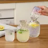 Water Bottles Vintage Relief Transparent Glass Teapot Large Container Heat-Resistant Flower Tea Kettle Juice Milk Cold Coffee Pot