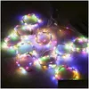 LED Strings Fairy Lights Guirlande Rideau String USB Festoon Année à distance Lampe Décoration de Noël pour la maison Drop Livraison Éclairage Hol Otuwm