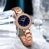 مجموعات مجوهرات أخرى Curren Watch Wather Women Ring Necklace أقراط Rhinestone Fashion Wristwatch Female Ladies Watches Watches 5pcs Set 230921