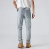 Jeans para hombre llegan clásicos hombres estiramiento verano casual trabajo moda atlético ajuste relajado comodidad pantalones largos 230921