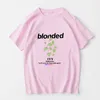 T-shirts voor heren Frank O-ocean Blond Caual Trendy Design Floral Graffiti Art T-shirt met korte mouwen voor heren/dames Losvallend puur katoen met O-hals Tops