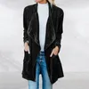 Vestes Femmes Femmes Poches Veste Polaire Ouvert Avant Cardigan Manteau Femme Top Dames Flanelle Rétro Vêtements Streetwear