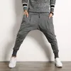 Mäns byxor män korsar avslappnad elastisk bomullsherr koreansk mode baggy mager sweatpants byxor jogger blyerts stor storlek 5x