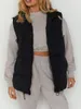 Women's Vests Oversized Puffer Vest Women Sleeveless Stand Collar Zip Up Padded Gilet Jacket Plus Size Bubble Outerwear