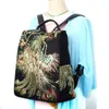 Backpack Lost In Vintage Embroidered Ethnic Sequins Peacock Pattern Canvas Tribal Style Leisure Bag