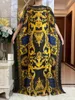 Casual Dresses African Design Fashion Silk Dress For Women Summer Abaya With Scarf Maxi Bazin Vintage Long Sleeve Robe Gowns Sexy Lady Pary