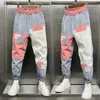 Jeans pour hommes Baggy Jeans Hommes Harajuku Hip Hop Populaire Streetwear Designer Marque Sarouel En Plein Air Casual Pantalon À Carreaux Vêtements De Mode L230921