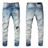 Calças de brim masculinas denim calças bordadas moda buraco calças tamanho americano 28-40 hip hop estrela angústia calças com zíper 2023 best-seller