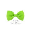 Jakość 2,75 cala Solid satynowy Bowknot Hair Grosgrain Ribbon Bows Tiew Farerclip Girls Barrettes Hair Pin Kids Fair