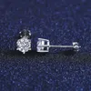Czcity Earing Lady Diamond Маленькие серьги-гвоздики из стерлингового серебра 925 пробы с родиевым покрытием Vvs, оптовая продажа, серьги-гвоздики с муассанитом