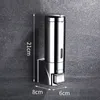 Flytande tvåldispenser rostfritt stål tvål dispenser väggmonterad badrum schampo dusch gel dispenser container flaska badrum kök tillbehör 230921