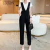 Dames Jumpsuits Rompertjes Koreaanse Mode Jumpsuit Dameskleding Zomer Hoge Taille Kantoor Dame Jumpsuits Combinaison Femme Elegante Overalls Kleding Khaki L230921