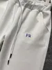Designer Top och Pant Two Piece Set Womens Tracksuit White Long Sleeve Round Neck Sweatshirt Elastic Comfort Sweatpants Fashion Casual Clothing Tracksuit Woman