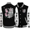 Chaquetas para hombres Anime Attack on Titan Menwomen Manga larga Jersey de béisbol Otoño Invierno Casual Chaqueta al aire libre 230921