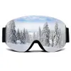 Lunettes de ski JSJM magnétique forte Double couche antibuée grandes lunettes de cadre hommes femmes UV400 Snowboard 230920