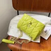 Kvällspåsar Kiwi Green Summer Pu Leather Flap Crossbody för kvinnor Luxury Solid Color Shoulder Handbags Chain Purses 230921