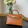 A Kaily Luxury Bag Handmade Wax Thread Sewn Second Generation Mini Saddle Leather Small One Shoulder Crossbody Handbag