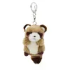 Porte-clés en peluche mignon en peluche Mini raton laveur en peluche doux porte-clés pour enfants sac à main sac à dos sac à main 230921